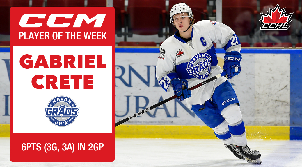 CCM Player of the Week, Bradley Fraser, Cornwall Colts